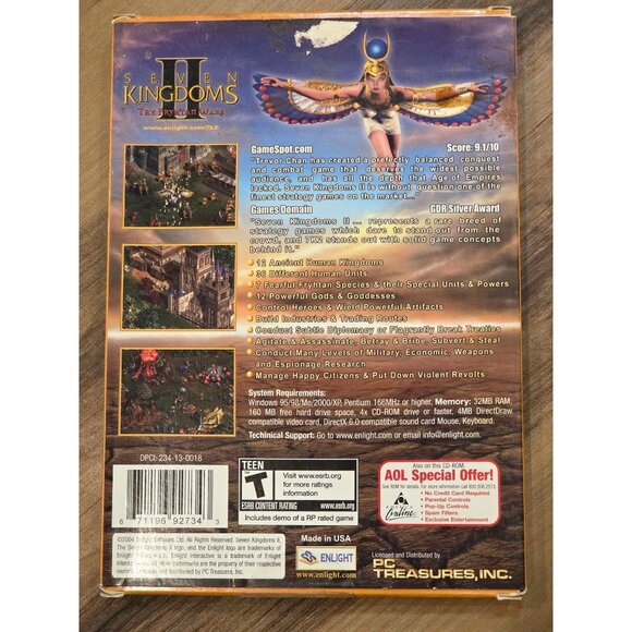 The Fryhtah Wars Seven Kingdoms II PC CD ROM Windows 95/98/2000/Me/XP Vintage - Picture 5 of 5